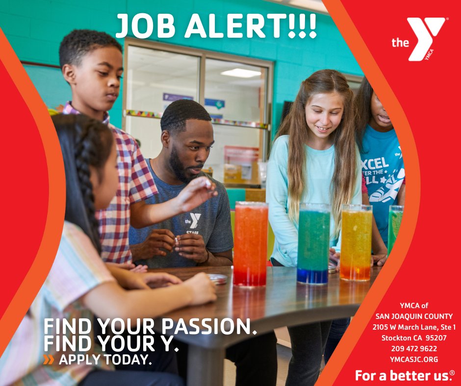 Find your passion, find your Y! The YMCA of San Joaquin County has several job openings available! Head on over to our website to see what we have available, and how to apply, or head over to our office on March Lane. Link in Bio.
#Careers #Stockton #209 #FYY #FindYourY #ymcasjc