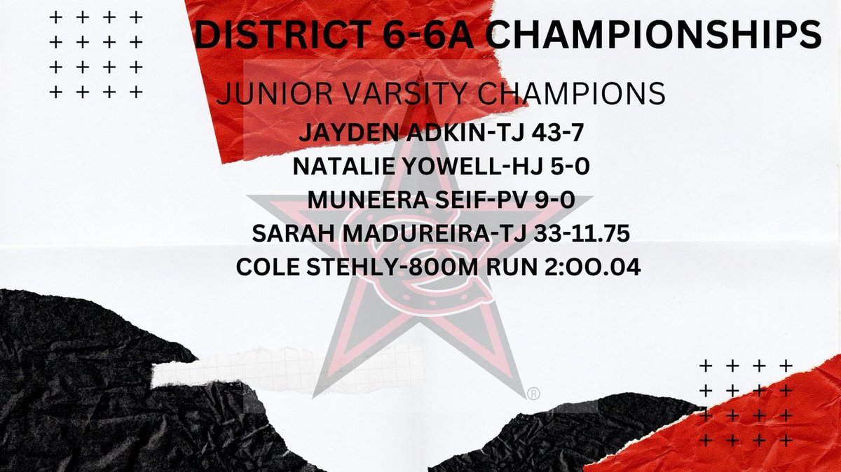 coppelltrackxc's tweet photo. Congratulations to all of our Junior Varsity District 6-6A Champions. You’re simply the best! https://t.co/Oxfs7WRLLK