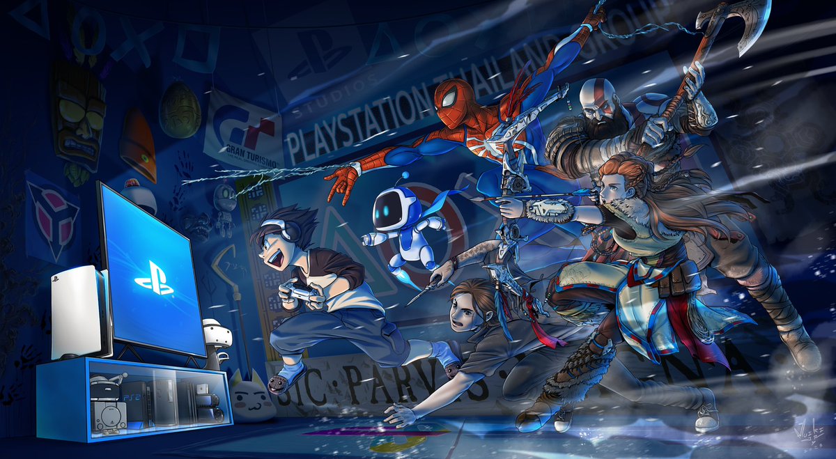MUIKI_Jr_STUDIO's tweet photo. Cover image for playstation thailand group 
#playstation #ps5 #sony #horizon #lastofus #godofwar #ellie #astrobot #spiderman #gamer #psfanboy https://t.co/wLVMP1leQW