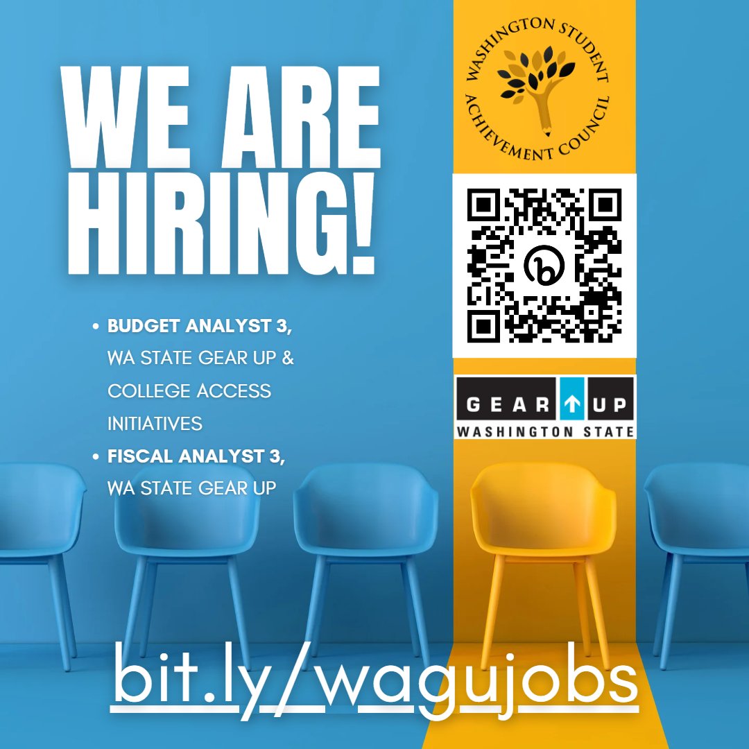 Join our team! We're looking for fiscal and budget analysts! Check out our current openings: bit.ly/wagujobs #WAedu