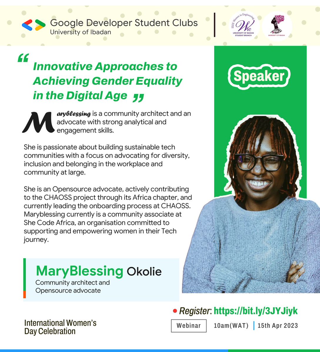 SCAUniibadan's tweet photo. Introducing our lineup of speakers for our highly anticipated Women in Tech Webinar! 🎉🤩💻 
Get ready to be inspired by leading industry experts as they share their insights on the role of women in technology. 🔍🚀 https://t.co/0UK7Xx8rUm
