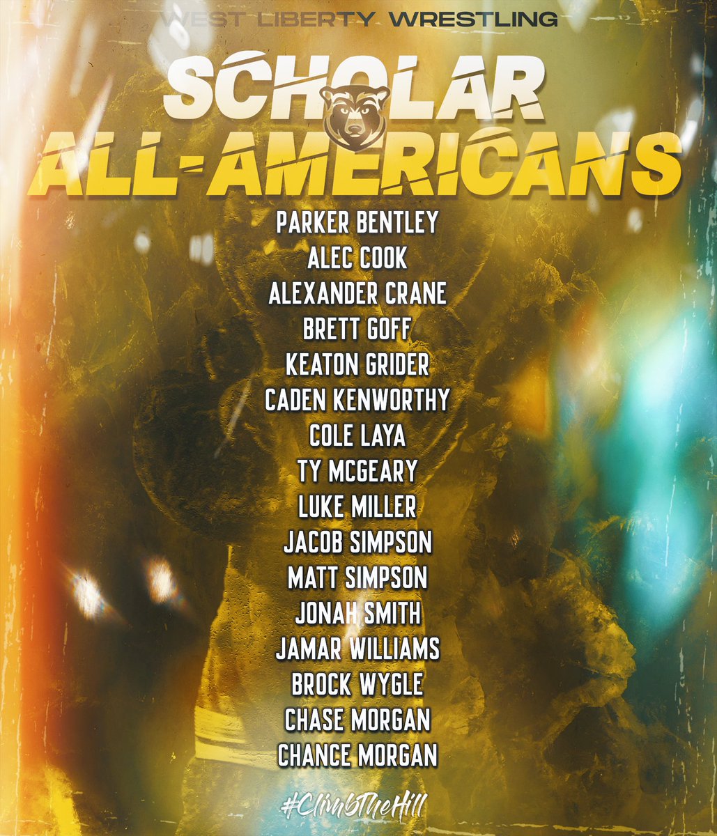 WLU_Wrestling's tweet photo. BOOOOM!!!! For the 1st time since 2007 your Hilltoppers placed Academically as a team!!! Most Scholar All-Americans out of any team with 1️⃣6️⃣ accomplishing this challenging feat!!!

#ClimbTheHill https://t.co/sGUnJLSOz2