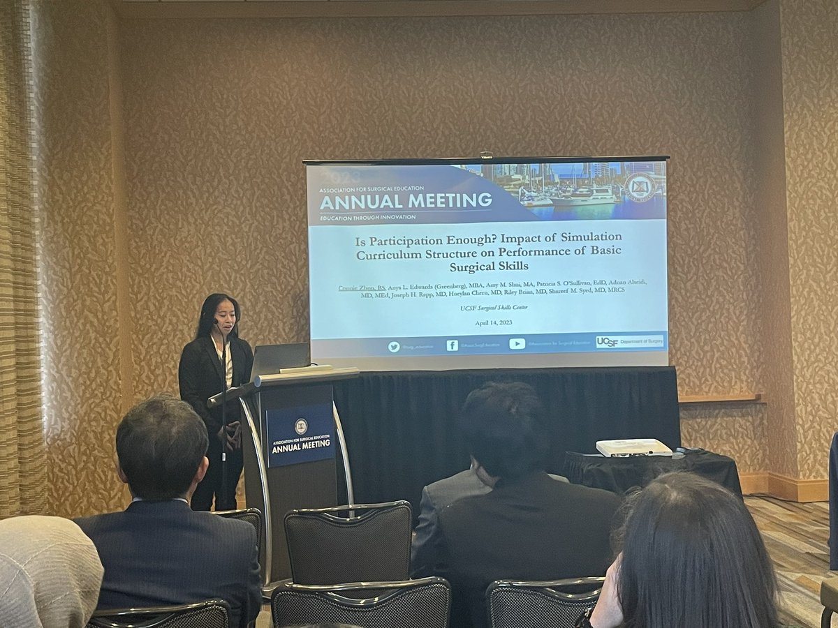 clbuonpane's tweet image. @conniezhou_ crushed her presentation on simulation curriculum structure! Future surgical star here!! 🤩 @Surg_Education #SEW2023