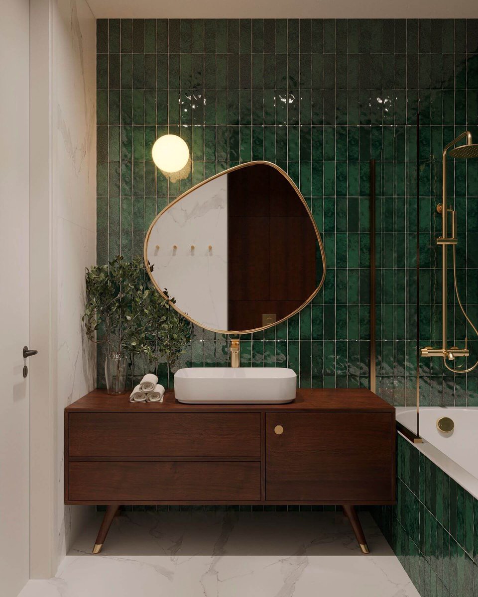 NATALIALABEL's tweet photo. The green features in this cosy apartment in Warsaw, Poland. Stunning. https://t.co/SDkiJ3MhJg
