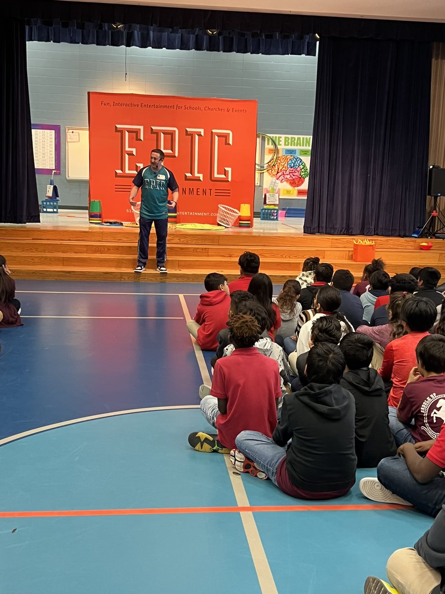 npcarty's tweet image. Today was certainly Epic! Our 3rd and 4th grade students had a blast at the STAAR Assembly with Epic Entertainment! #epicentertainment @Best_Bulldogs