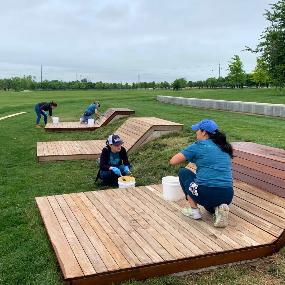 roundrockpard's tweet photo. We would like to thank the #LCRAstepsforward volunteers who took part in beautification projects today at Yonders Point. This is the 5 yr that the Lower Colorado River Authority has partnered with the Parks &amp; Recreation team to impact the community. Thank you for your support!! https://t.co/F4CvBcLLDy