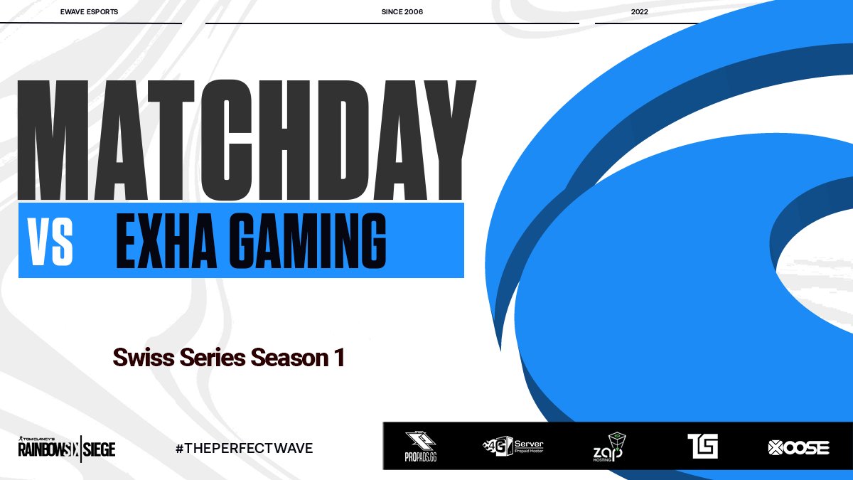 Es ist wieder Matchday-Zeit für unser <a href="/Rainbow6Game/">Rainbow Six Siege X</a> Konsolen-Team!

Heute geht es gegen <a href="/EXHAGaming/">EXHA GAMING</a>.

Unser Lineup:

<a href="/DipsyR6/">robin | 🇩🇰</a>
<a href="/DexxR6S/">Dexx | Gru of Siege🌚</a>
<a href="/lRizRaz/">RizRaz🇩🇪</a>
<a href="/Schlewoo/">t</a>
<a href="/Tenne_/">Tenne</a>

Es ging schon um 20:00 Uhr los, entschuldigt die Verspätete Meldung.
Schnappt sie euch!🌊🌊