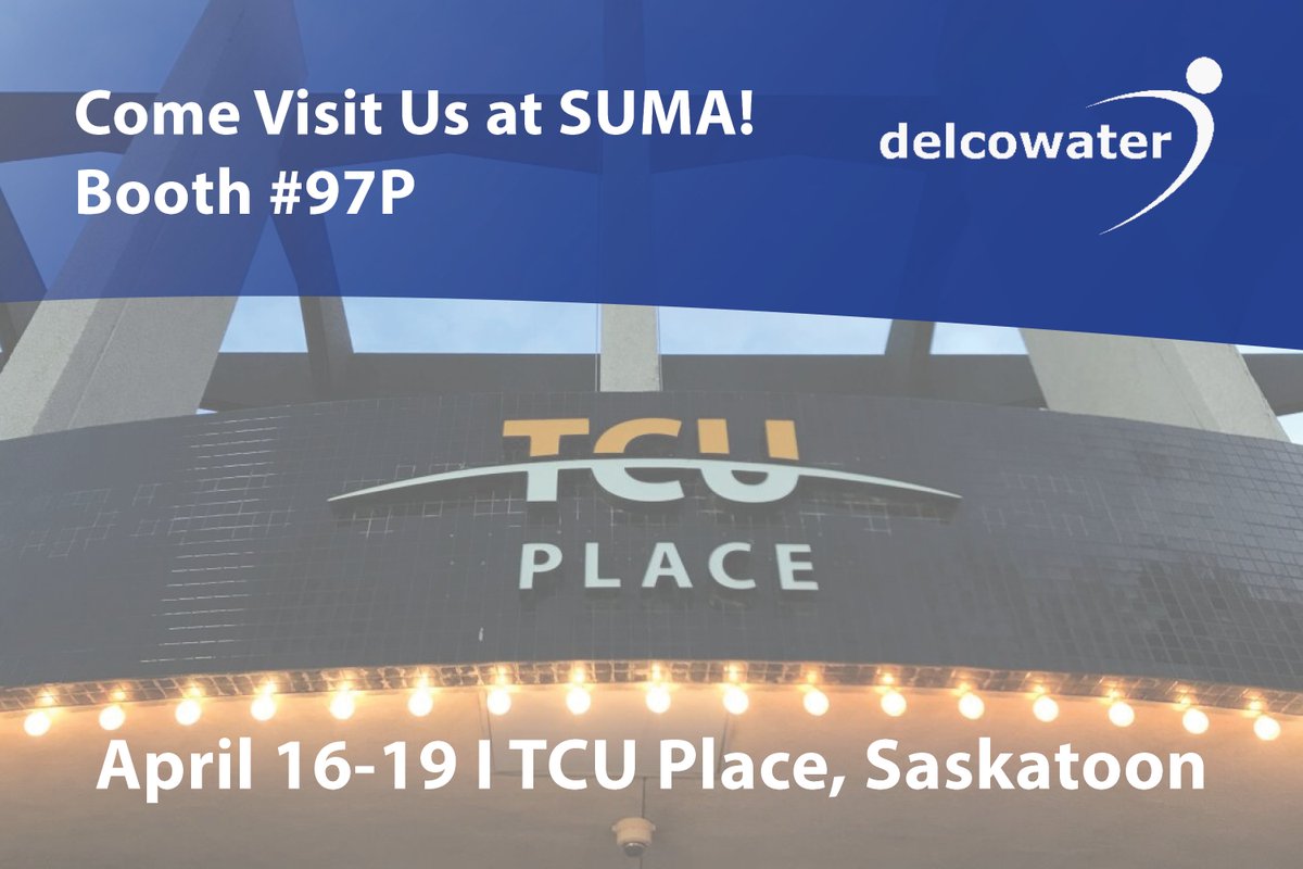delco_water's tweet photo. Trade show season is in full swing! Going to #SUMA next week in Saskatoon? Come say hi to our #Delco team at Booth no. 97P!
#suma #saskatchewan #water https://t.co/1fnRo4Dg2j