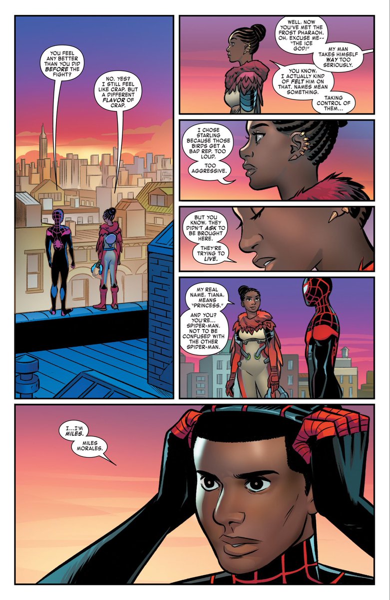 RT @POCinComics: Spider-Man & Starling in ‘Miles Morales: Spider-Man’ #22 https://t.co/RK1l9Y56oF