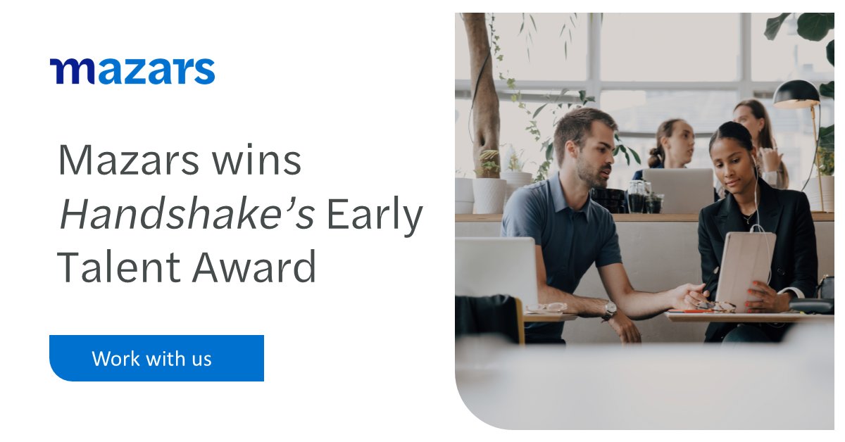 Mazars was chosen by <a href="/joinHandshake/">Handshake</a> as one of the best employers for Gen Z careers for its fun work culture, opportunities to own projects and impactful work.
Work with us: maza.rs/6016gKDAj

#Mazarsthesmartchoice