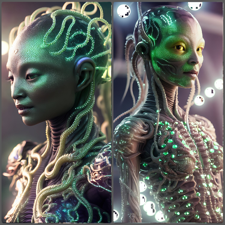 CreativeMessNFT's tweet photo. If you are on @generaitiv be sure to check out my stunning :
๐จAl13ns collection
๐It will feature 100 stunning looking aliens
๐0.095 $ETH floor
#nftart #creativemessnft #aiia
https://t.co/wyG9tEKWLF https://t.co/B2B5NipNUN