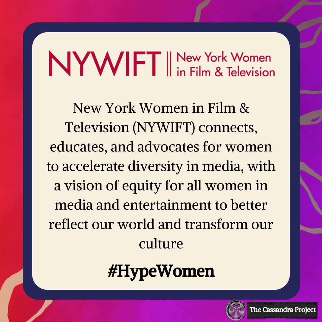 Cassandra_Films's tweet photo. We love the work @athenafilmfest @nywift @geenadavisorg are doing to support women creatives and women+ in film

What are some of your favorite orgs in this space?

#HypeWomen #TheCassandraProject https://t.co/VfKOENWS3t