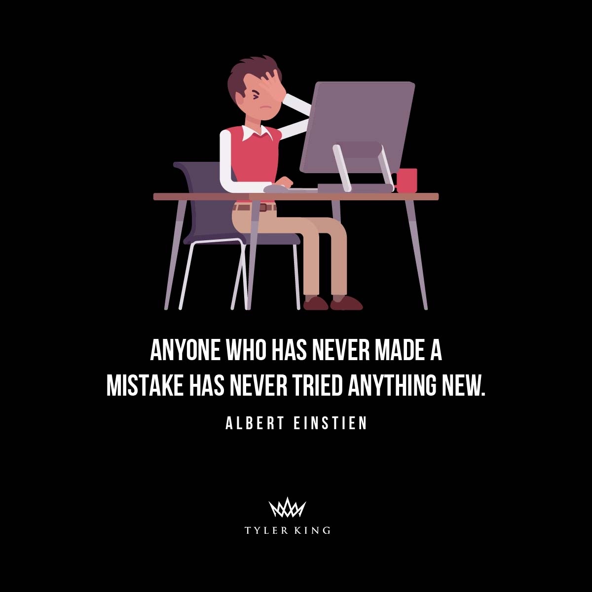 tylerking_me's tweet photo. Albert Einstien made mistakes, so it's ok for you to as well...

#tylerking #entrepreneur #motivation #success #inspiration #money #lifestyle #mindset #entrepreneurship #love #business #goals #quote #tyler #king https://t.co/LKTahIN1f7