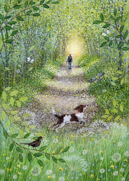 emjanerothwell's tweet photo. This happy dog can feel the weekend calling —let’s follow him. I hope your day is going well…don’t work too hard today 🤗💚🍃
(Art by Lucy Grossmith) https://t.co/qp7fFJgs58