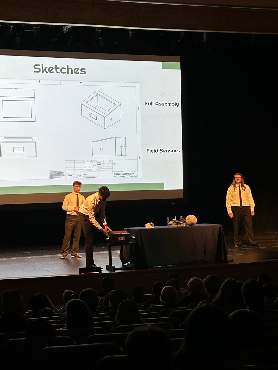 STEMAcademyNHS's tweet photo. Field View is on the stage with their accessible soccer game device to help the visually impaired enjoy live soccer games. ⚽️🥅🏟️ #STEMrocks #EDDpresents https://t.co/VS7nYvHyTi