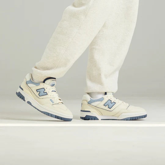 JustFreshKicks on Twitter: "Restocked via Footlocker New Balance 550 'Cream Blue' =&gt; https://t.co/9QZeMSJpMm" / Twitter