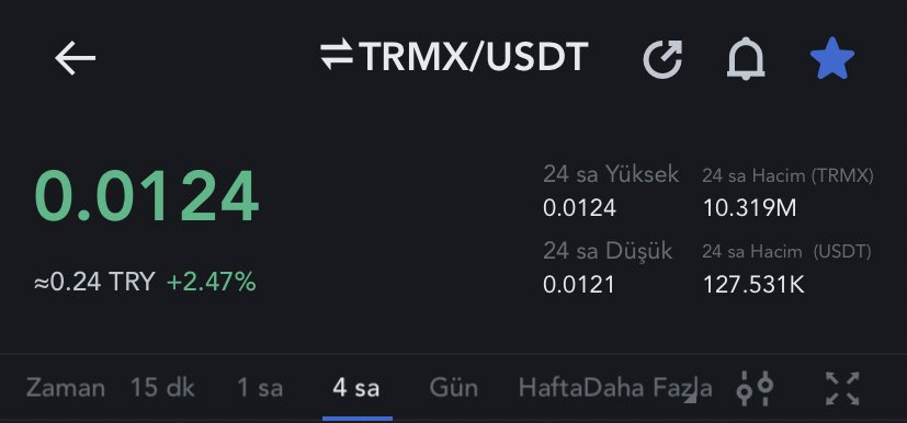 Kriptoburaks's tweet photo. -✅ Spot Trade #Tmxusdt

-0.0124 Maliyetle Biraz Aldım🔥

-Kısa vadede En az %50 Vermeli

Hadi Bakalım🔥✅🤑

#Bitcoin #Eth https://t.co/ORMfZXLbGb
