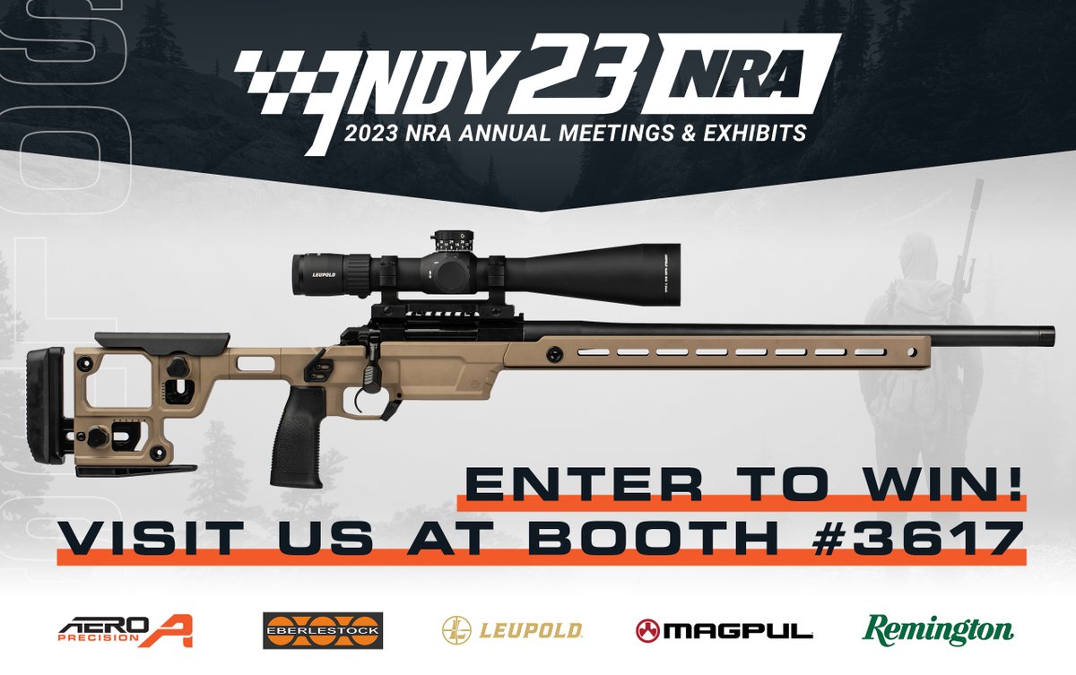 Attending the 2023 NRA Annual Meeting this weekend? Come stop by our booth and enter to win a complete Solus Bolt Action Rifle package decked out with gear from @LeupoldOptics @Magpul @RemingtonArms and @Eberlestock 

#NRAAM #NRA