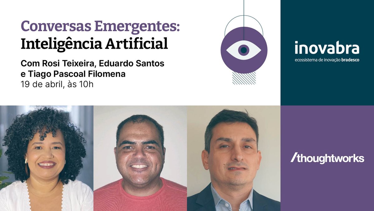 thoughtworksbr's tweet photo. Vem pro primeiro Conversas Emergentes!

Esse é um evento gratuito, organizado pela Thoughtworks, que trará pautas baseadas em uma das seis lentes que organizam o Looking Glass. 

Ele acontecerá de forma híbrida, acesse o link abaixo e saiba mais!
https://t.co/mTaF4IczbF https://t.co/jlKDr2mV4V