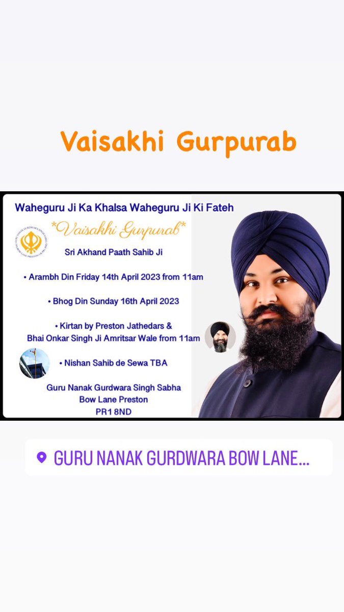 Preston Gurdwara 19A (@bgngss) on Twitter photo Waheguru Ji Ka Khalsa Waheguru Ji Ki Fateh 🙏🏻 Vaisakhi Gurpurab Sri Akhand Paath Sahib Ji Arambh Di Friday 14th April 2023 <a href="/BGngss/">Preston Gurdwara 19A</a> #vaisakhi #sikhi #waheguruji #srigurugobindsinghji Waheguru Ji Ka Khalsa Waheguru Ji Ki Fateh 🙏🏻 Vaisakhi Gurpurab Sri Akhand Paath Sahib Ji Arambh Di Friday 14th April 2023 <a href="/BGngss/">Preston Gurdwara 19A</a> #vaisakhi #sikhi #waheguruji #srigurugobindsinghji