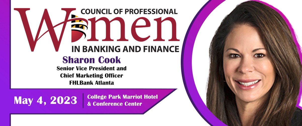 Join Sharon Cook, the SVP and Chief Marketing Officer at FHLBank Atlanta, for the 2023 CPWBF Conference, and reframe your perspective from one of work-life balance to work-life rhythm.

Find out more about this event here: ow.ly/9z5050NJxUb