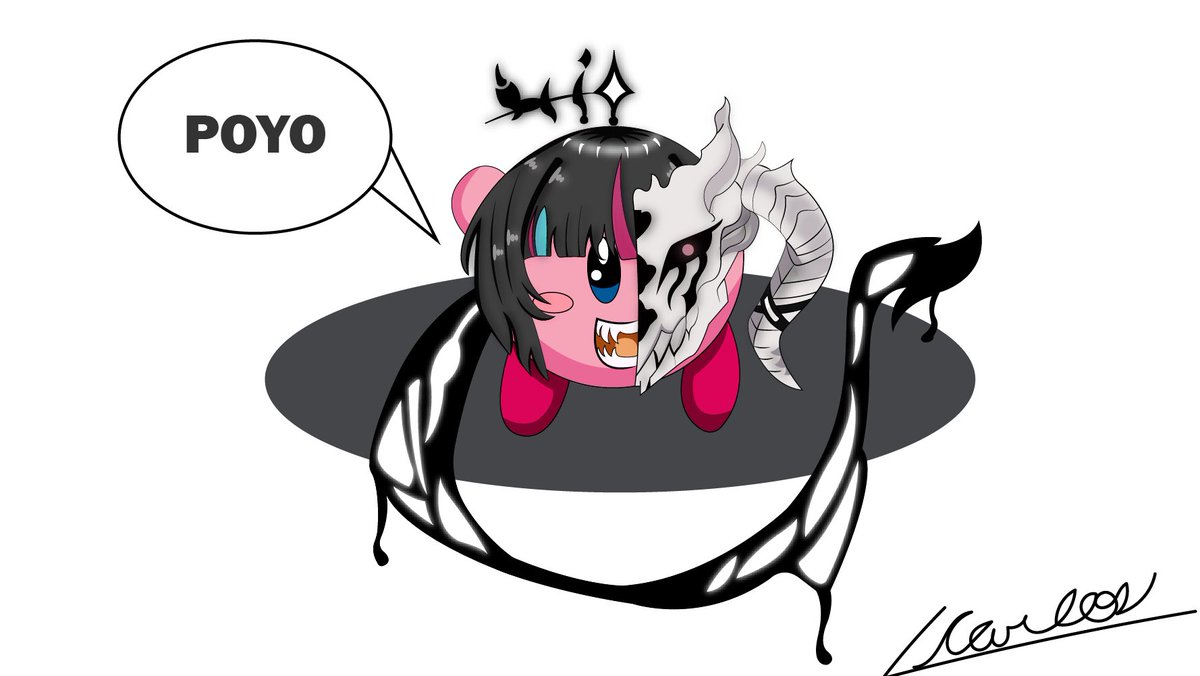 SoulDragonFenix's tweet photo. #Vfusion
#Kirby 
#fanart 
Kirby en busca de mas poder y habilidades logro capturar a #EmmaLlamArt kirby tiene un hambre insaciable que no dejara a ninguna Vtuber sin devorar ahora quien será la siguiente muajajaja https://t.co/IJySAwEjk5