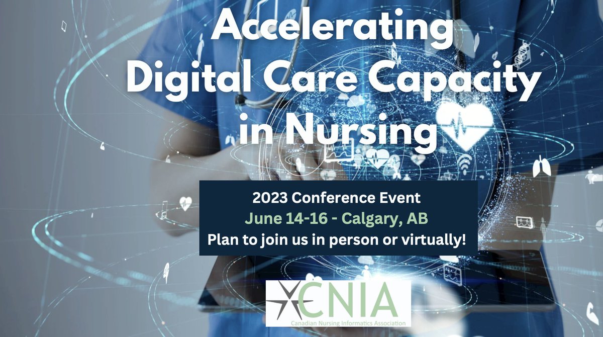 The conference opening day is two months away. Join us in Calgary. cnia.ca/page-18123 #NursingInformatics #EthicalArtificialIntelligence , #VirtualHealth #SDOH #DigitalEquity #NursingAnalytics #DataScience #ClinicalDecisionSupport #HealthSystemTransformation #digitalhealth