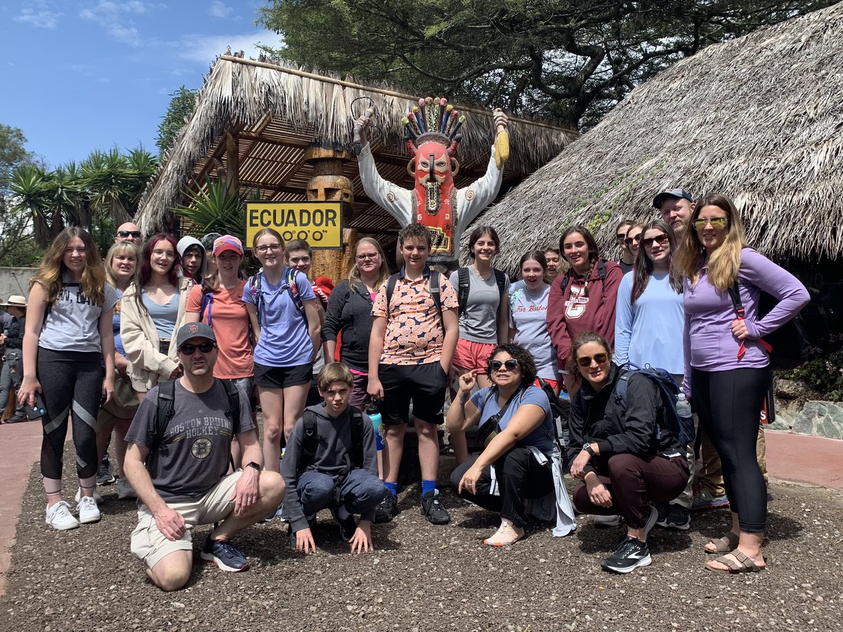 WorldExplorers2's tweet photo. #Miscoe 7th &amp; 8th graders having fun at the equator! #weareworldexplorers #explorica #mursdinspires #intananmuseum #equator #Ecuador https://t.co/OYKobfQSWJ