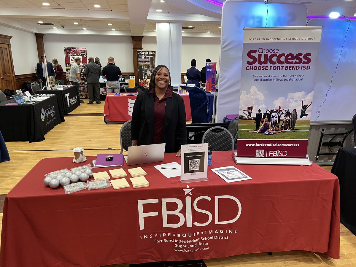 What an awesome day at Stephen F. Austin! Natalie is recruiting top talented teachers for our upcoming school year! Let’s go lumberjacks. @SFASU #teacher #jobfair