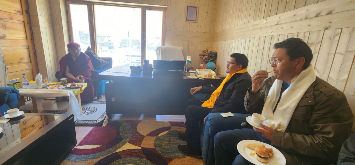 P_Stanzin's tweet photo. His Eminence Dukpa @thuksey Rinpoche lay was invited as a Chief Guest on Ambedkar Jayanti at BJP head office, Leh. 🙏 https://t.co/k44CaPo8hh