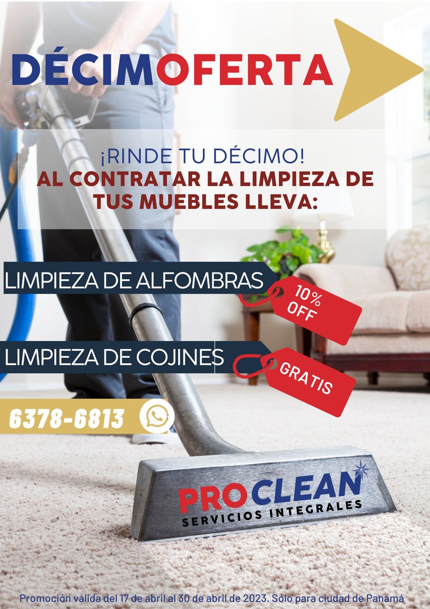 ProCleanPma's tweet image. Aprovecha tu #décimo y deja todo limpio sin quedarte limpio con #ProClean
