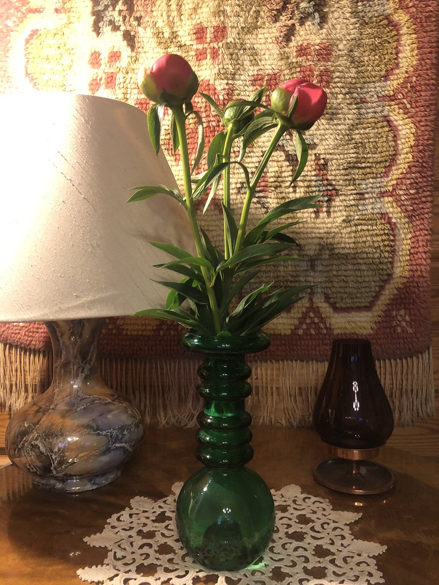 Ostin omaksi iloksi leikkopioneja. Omien kukintaa joutuu odottamaan vieläihan liian kauan. #peony