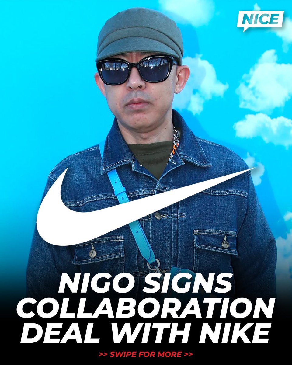 nicekicks's tweet photo. Nigo has reportedly signed a deal with Nike, per @complexsneakers 😳

The founder of BAPE and Human Made has been a frequent collaborator with adidas over the past 20 years making the move to sign w/ Nike a surprising plot twist. Human Made x Nike could be on the way in 2024 👀 https://t.co/C7faArB2Wq