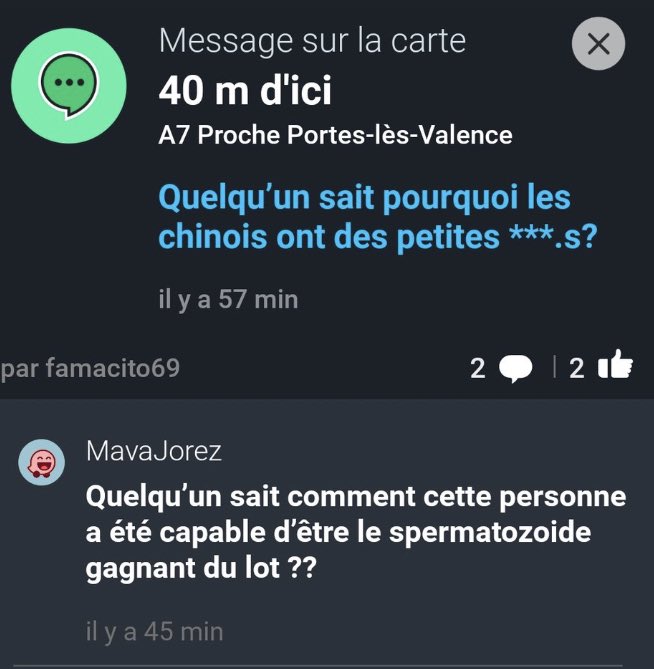 best_waze's tweet photo. Pendant ce temps sur Waze. https://t.co/MEV9bYB2j5