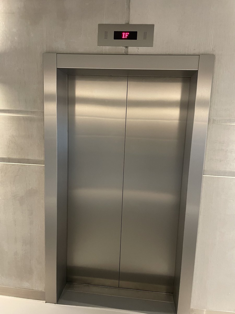 vanmietenstein's tweet photo. A @KevlinHenney in this elevator today; seems to be stuck in an if-floor-loop 🙄 https://t.co/UBBL0nlQEY