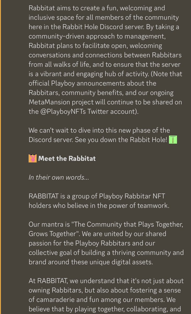 Team_Dombek's tweet photo. There’s some great news @RABBITAT_IO #Rabbitars @PlayboyNFTS  LFG https://t.co/IYzvNZWqq6