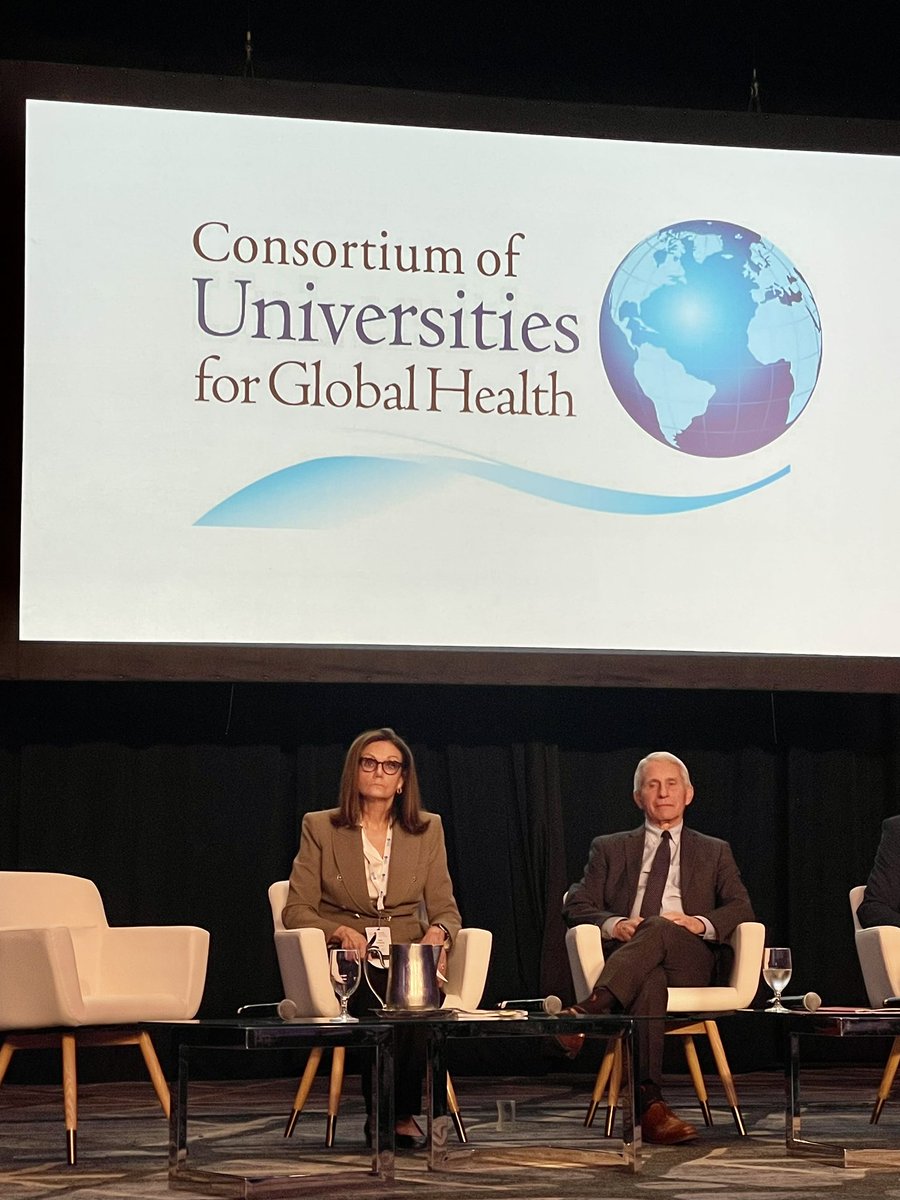 So hyped to see @JHUNursing’s own @nancyrreynolds co-moderating Dr. Anthony Fauci’s talk on pandemic prevention, COVID-19 and Science Science Science @CUGHnews @CUGH_TAC #globalhealth #WomenInGlobalHealth #Science #CUGH2023