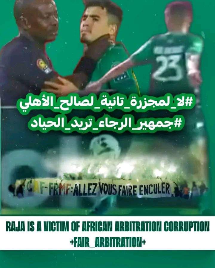 Ze72483Zeroual's tweet photo. #لقجع_فاسد 
#لا_لمجزرة_تانية_لصالح_الأهلي
#جماهير_الرجاء_تريد_الحياد https://t.co/3z2mguVggc