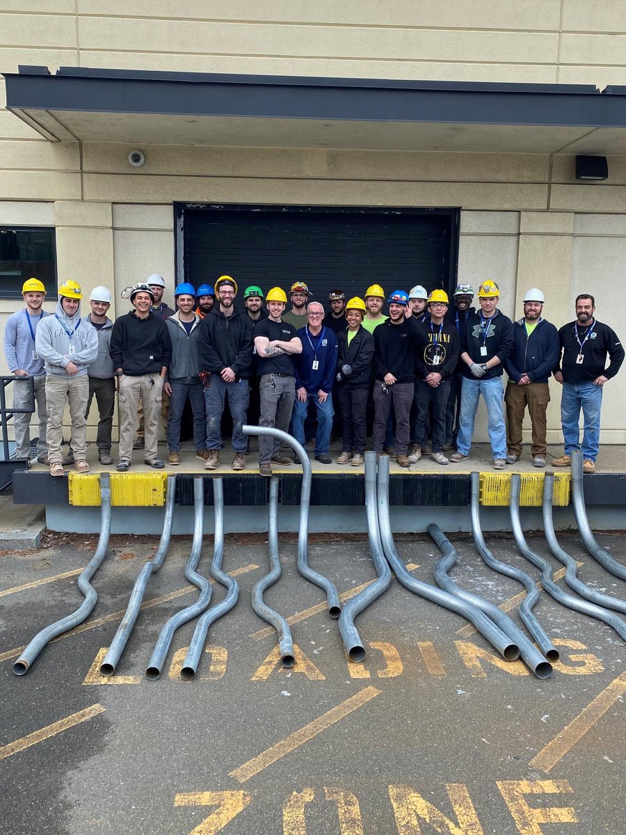 bostonjatc103's tweet photo. #ShopSpotlight
Great job by some of our 2nd year electrical apprentices bending 3 and 4-inch EMT conduit on our Greenlee 881 bender.
Special thank you to J&M Brown Company for their generous donation of the EMT that was used for these projects.
@necaboston @IBEW103 https://t.co/vASSHGlisC