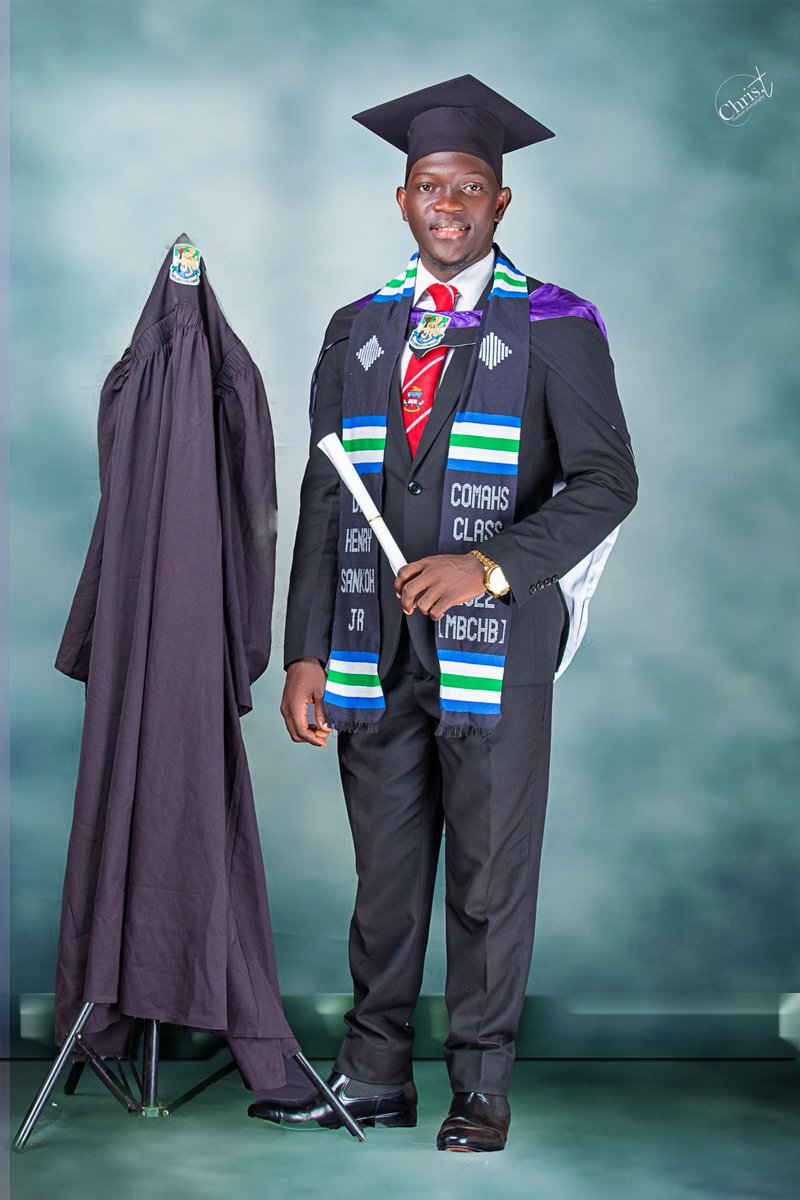 jr_sankoh's tweet photo. Bachelor of Medicine and Bachelor of Surgery bagged at the College Of Medicine and Allied Health Sciences-University of Sierra Leone.
#MBChB
#MedicalDoctor 
@mohs_sl https://t.co/pmKFRb3cNd