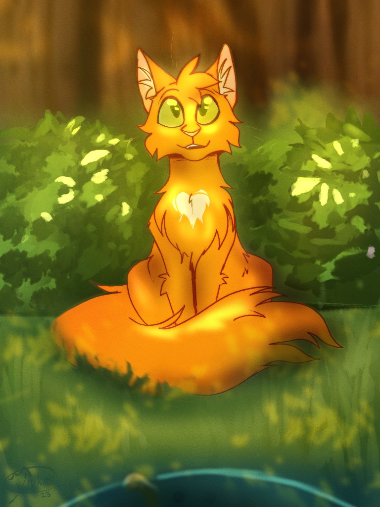 rivka_5's tweet photo. It's been exactly 10 years since I drew my version of the most iconic Warrior Cats scene! #WarriorCats https://t.co/LjnYLZp27U