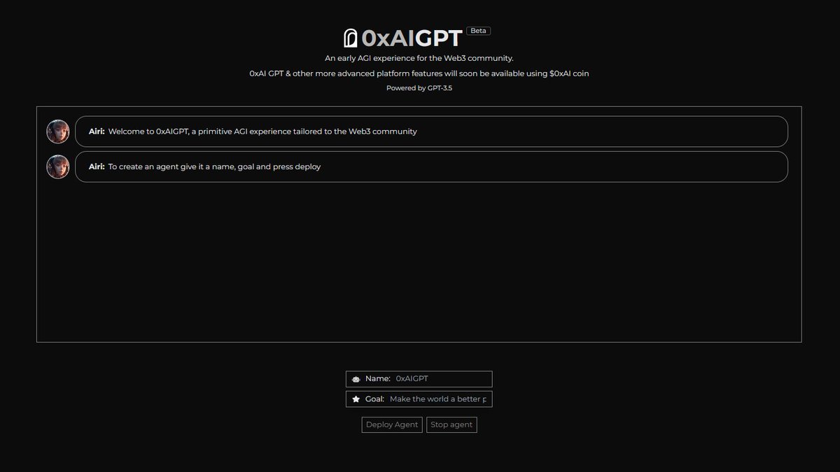 0xai On Twitter Releasing 0xai Gpt A Free To Try Early Agi