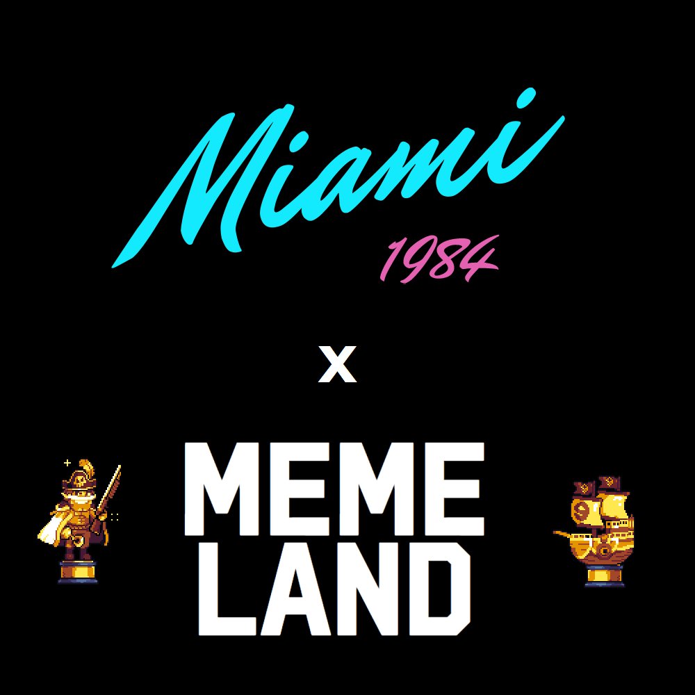 Miami 1984 (@miami_1984) on Twitter photo Arrrr! Welcome to Miami, <a href="/Memeland/">Memeland ❤️ Memecoin</a>! 🏴☠️
Memeland is the venture studio by <a href="/9GAG/">9GAG ❤️ Memeland</a> (200M monthly audience).
If you are a MVP, Potatoz or Captainz holder, check the official Memeland Discord in the next 24hrs!
PS: Like & RT this tweet for entering our raffle and win one piece! 🏝️ Arrrr! Welcome to Miami, <a href="/Memeland/">Memeland ❤️ Memecoin</a>! 🏴☠️
Memeland is the venture studio by <a href="/9GAG/">9GAG ❤️ Memeland</a> (200M monthly audience).
If you are a MVP, Potatoz or Captainz holder, check the official Memeland Discord in the next 24hrs!
PS: Like & RT this tweet for entering our raffle and win one piece! 🏝️