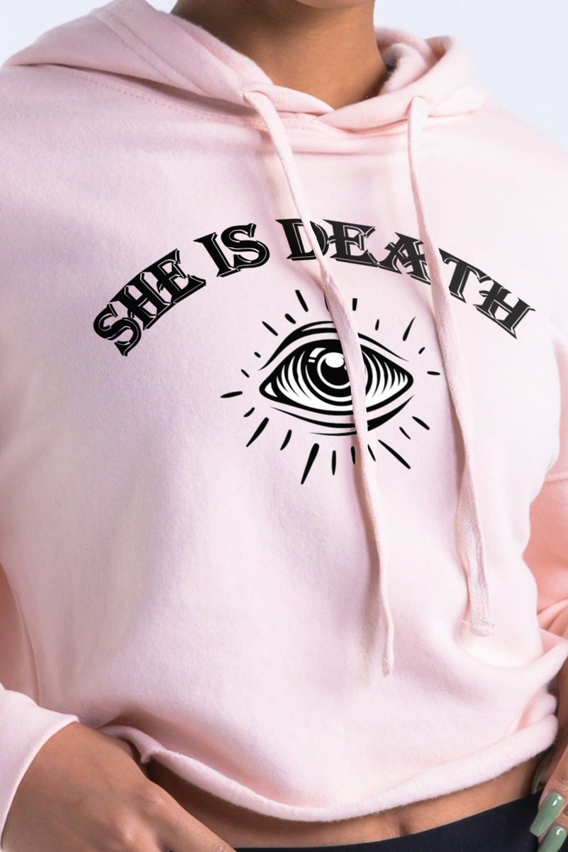 Moonpiece_store's tweet photo. SHE IS DEATH!
She is power with this crop hoodie print design, get yours ➡️https://t.co/orBTL3QQfY

#teespring #merch #crophoodie  #pinkhoodie #bestgiftideas #hoodieoutfitidea #hoodiegiftidea #illustration #inspiration #hoodie #pink #outfit https://t.co/0UGUGxyS9O
