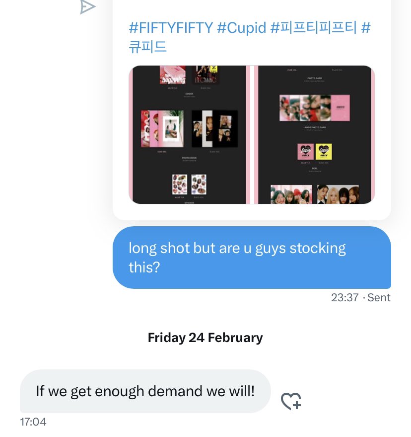 PURPLEKlSS's tweet photo. look how far we come. they’re in stock now! so happy for cupid https://t.co/i4zfUeuFb3