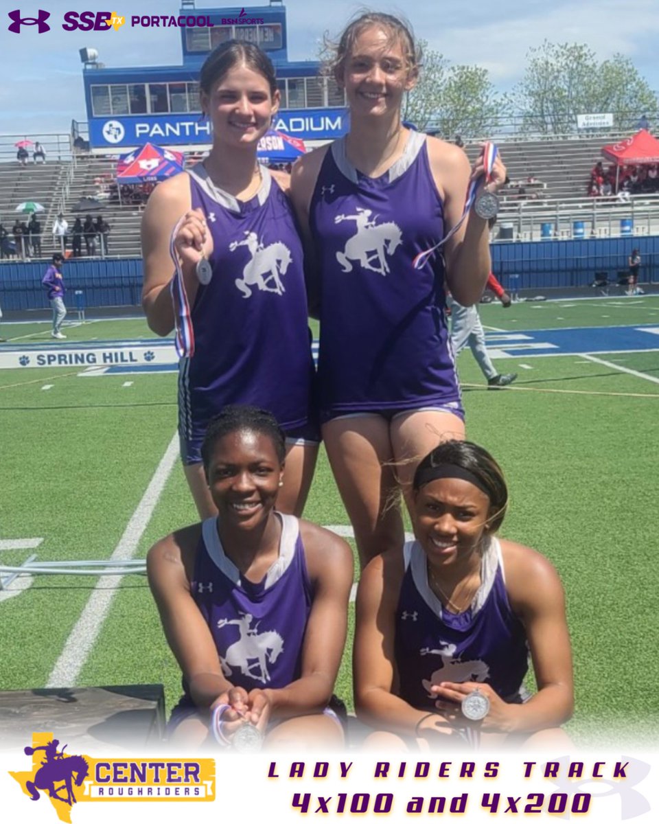 RidersAthletics's tweet photo. Congratulations to our Lady Riders 4x100 and 4x200  meter relay teams on getting 2nd place in both events at the District 17-4A Meet and advancing to the Area Meet. The team consist of Krista Cox, Kaylee Cox, Lanaijha Johnson, and Tazirah Hill. https://t.co/RrDEdr0jSk
