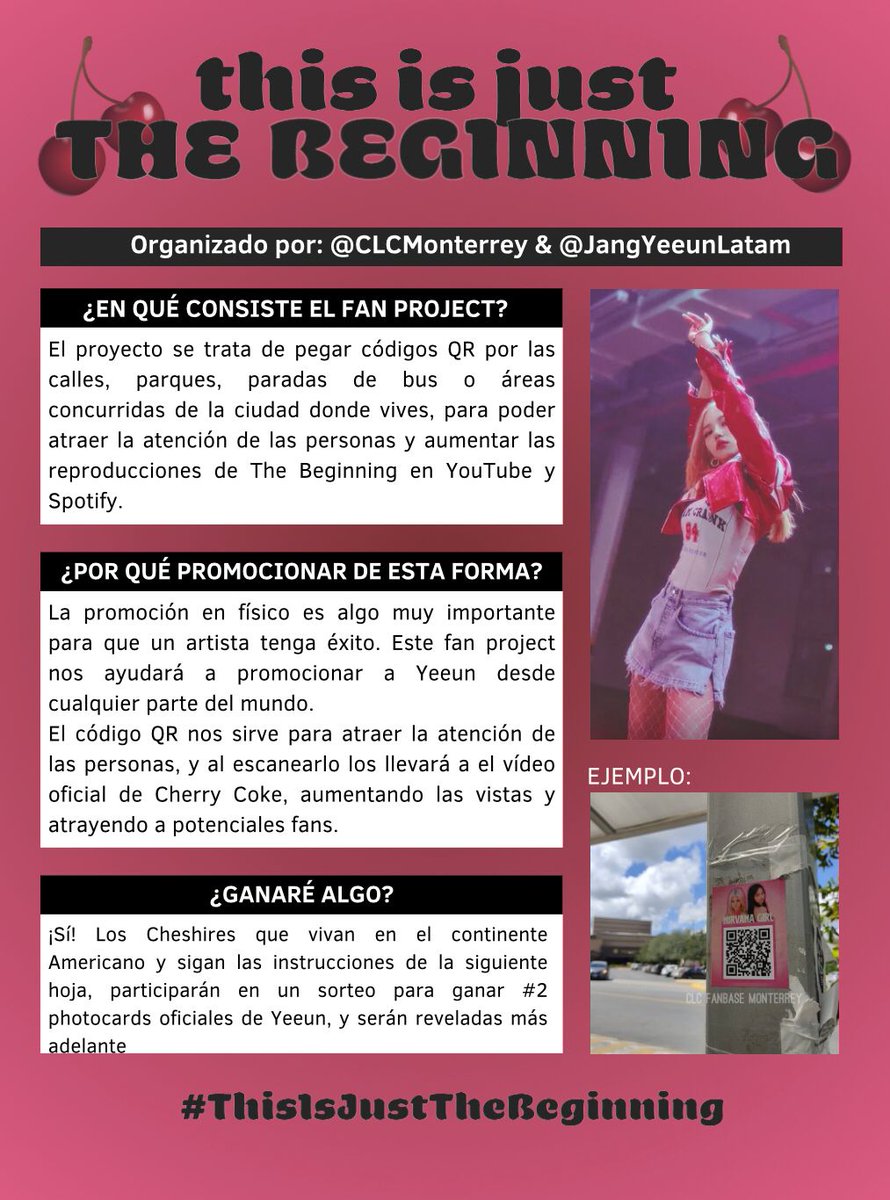 CLCMonterrey's tweet photo. [🚨🍒] @CLCMonterrey x @JangYeeunLatam 

Nos unimos para realizar un proyecto que ayudará a promocionar #Cherry_Coke por diferentes partes del mundo!!

Hay un sorteo de dos photocards oficiales para los que participen !
Sigan las instrucciones ⏬

#ThisIsJustTheBeginning 
#YEEUN https://t.co/4DwqqOwwAb
