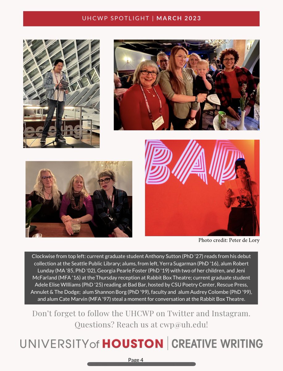 uhcwp's tweet image. Our new CWP Spotlight is live!! Take a peek to see what some of our UHCWPers got up to at #AWP23 in Seattle!