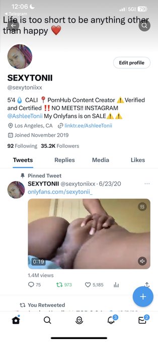 Watch SEXYTONII's leaked NSFW photo on TwXstars