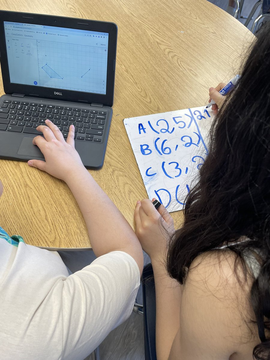 Using Geogebra to answer the question…Can we predict the coordinates of an image of a polygon given a vector or translation?